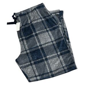 Cuddl Duds Blue Plaid Fleece PJ Pajama Lounge Pant NEW Size 2XB